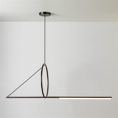 Люстра Suspension Cercle Et Trait – Graphite Satine 40.1282-0 - фото 12896