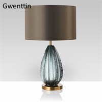 Современная, роскошная, витражная, настольная лампа со светодиодной подставкой для гостиной, спальни